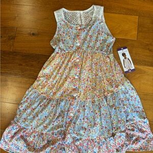 Jona Michelle Multicolor Floral Lace Kids Dress